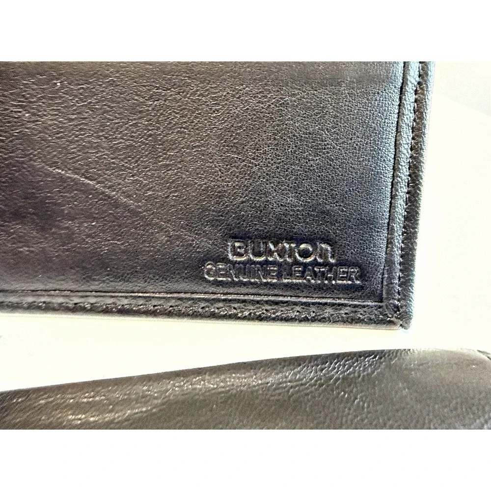 Buxton‎ Men's Black Leather Bifold Wallet with Removable Card Holder